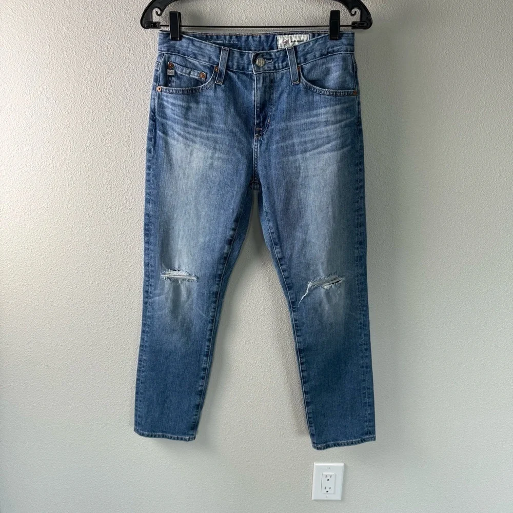 AG Ex-Boyfriend Distressed Slim Fit Jeans 22 Years Landmark Destructed Denim 25